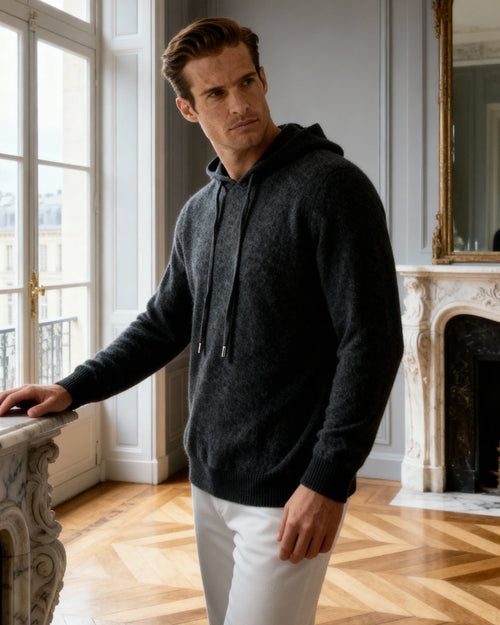 100% Cashmere Hoodie - Old Money