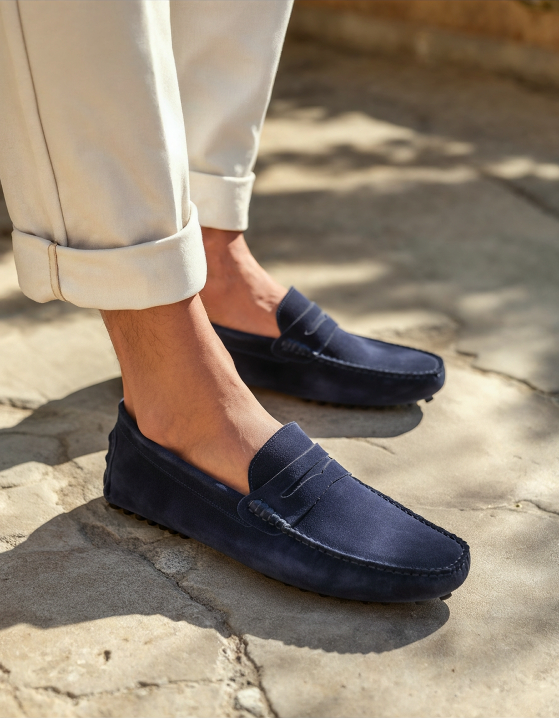 Suede Driver Loafers - Old Money